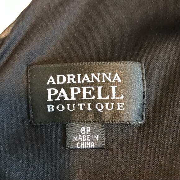 Adrianna Papell Boutique sleeveless black cocktail formal midi dress siz… - Picture 6 of 11